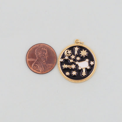 Gold Sun Charms,18K Gold Filled Star  Pendant,Celestial Charm Bracelet Necklace for DIY Jewelry Making Supply