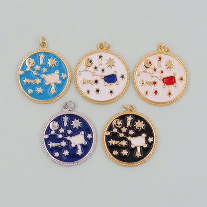 Gold Sun Charms,18K Gold Filled Star  Pendant,Celestial Charm Bracelet Necklace for DIY Jewelry Making Supply