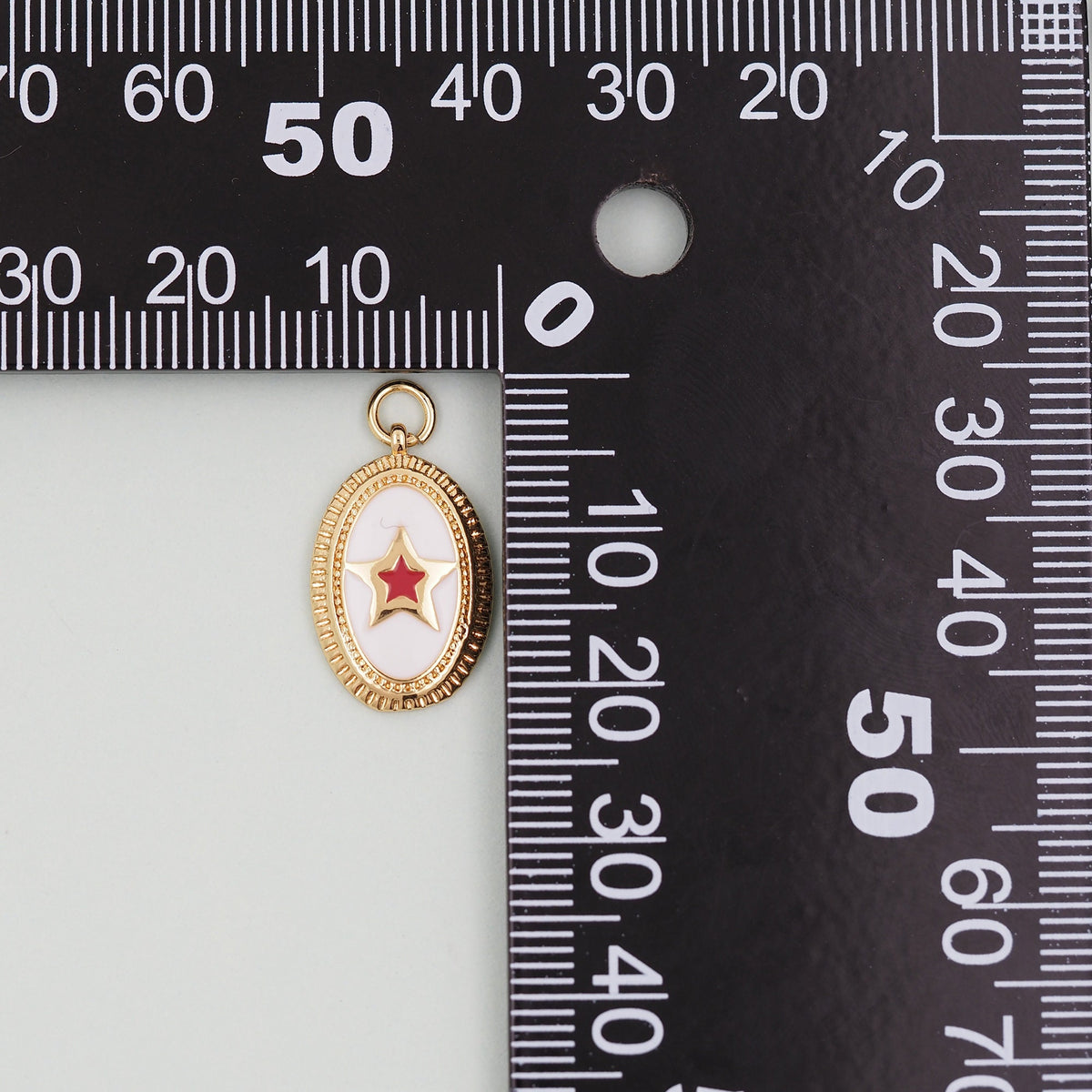 Gold Oval Star Charms,18K Gold Filled Star Pendant,Silver Star Charm Bracelet Necklace for DIY Jewelry Making Supply