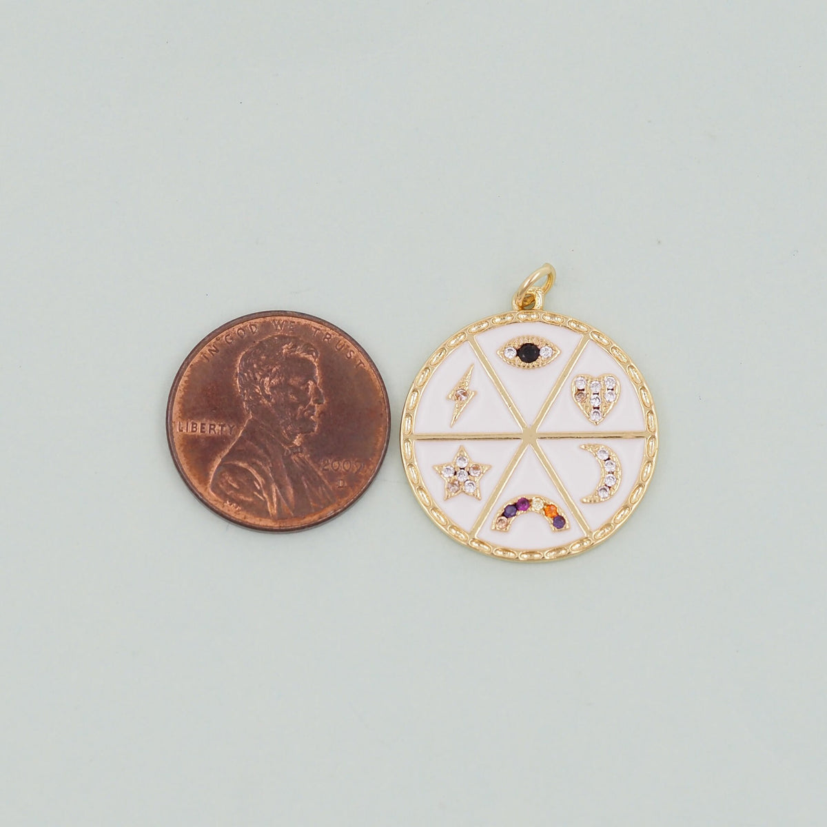 Gold Evil Eye Charms,18K Gold Filled Evil Eye Pendant,Evil Eye Charm Bracelet Necklace for DIY Jewelry Making Supply