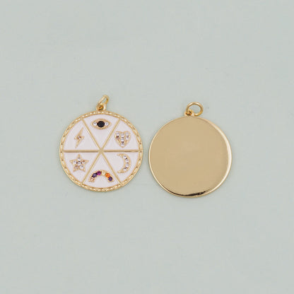 Gold Evil Eye Charms,18K Gold Filled Evil Eye Pendant,Evil Eye Charm Bracelet Necklace for DIY Jewelry Making Supply