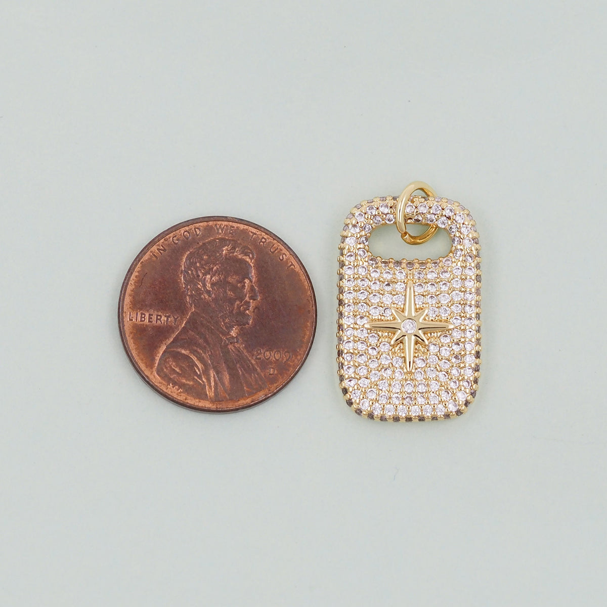 18K Gold Filled North Star Charm Pendant for Jewelry Making