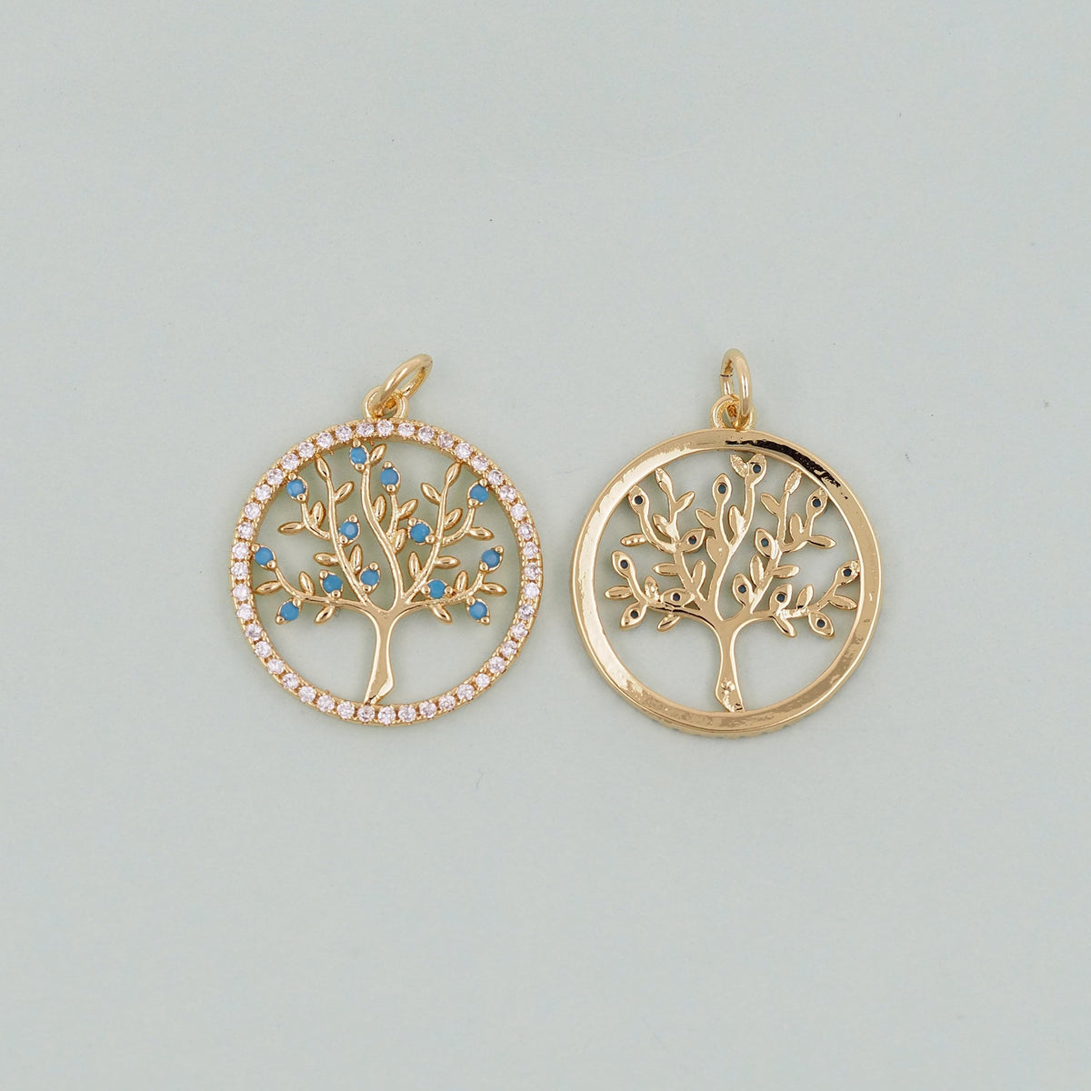 Gold tree of Life Charms,18K Gold Filled tree of Life Pendant,Silver tree of Life Charm Bracelet Necklace for DIY Jewelry Mak