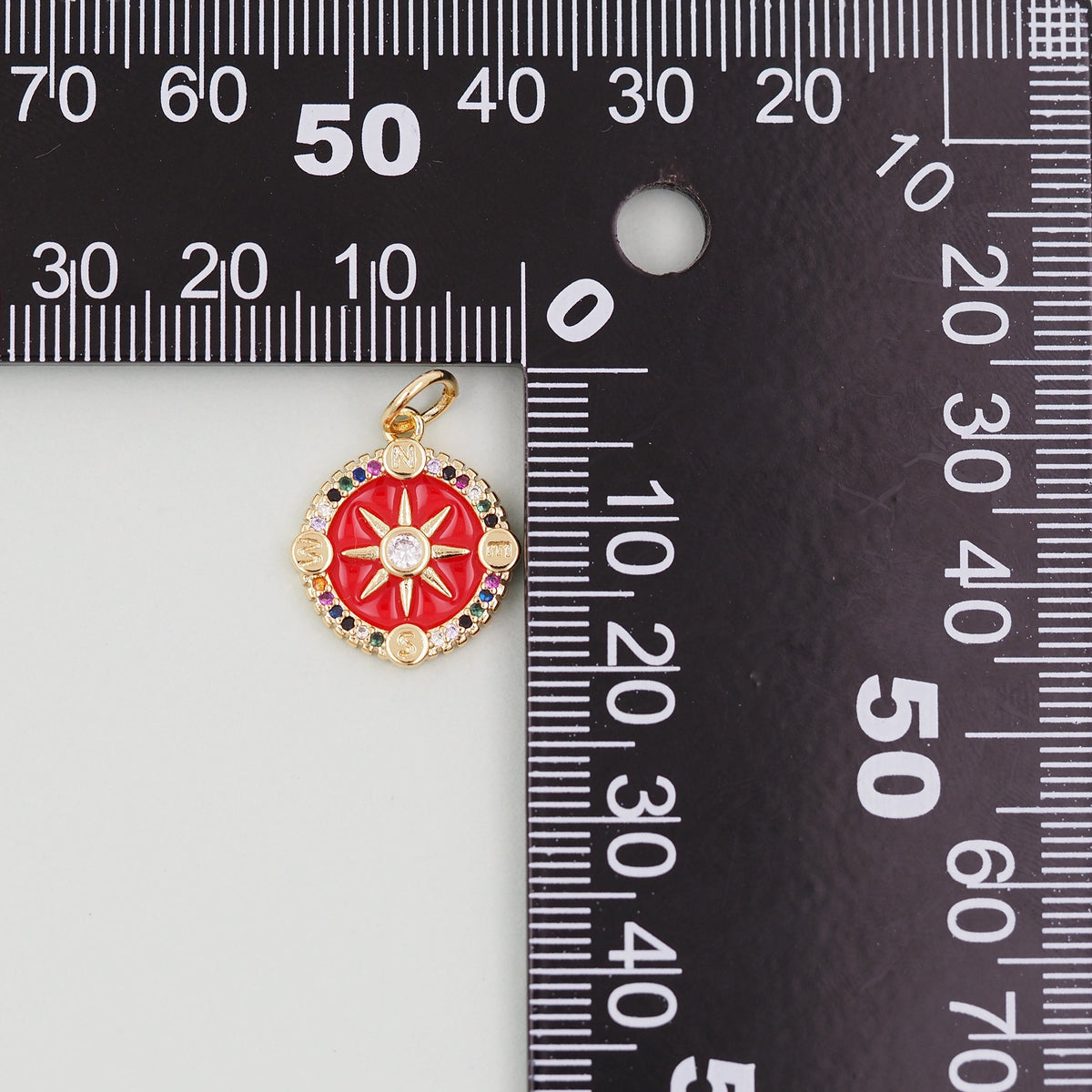 Gold Compass Charms,18K Gold Filled Starburst Pendant,North Star Charm Bracelet Necklace for DIY Jewelry Making Supply
