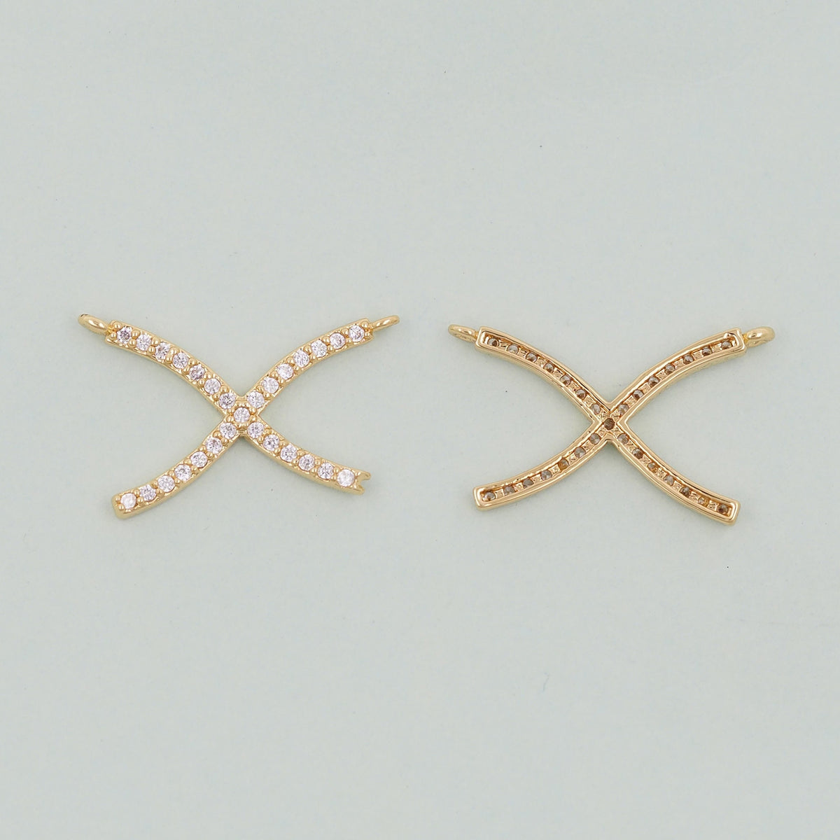18K Gold Filled Cross Charm Pendant for Jewelry Making