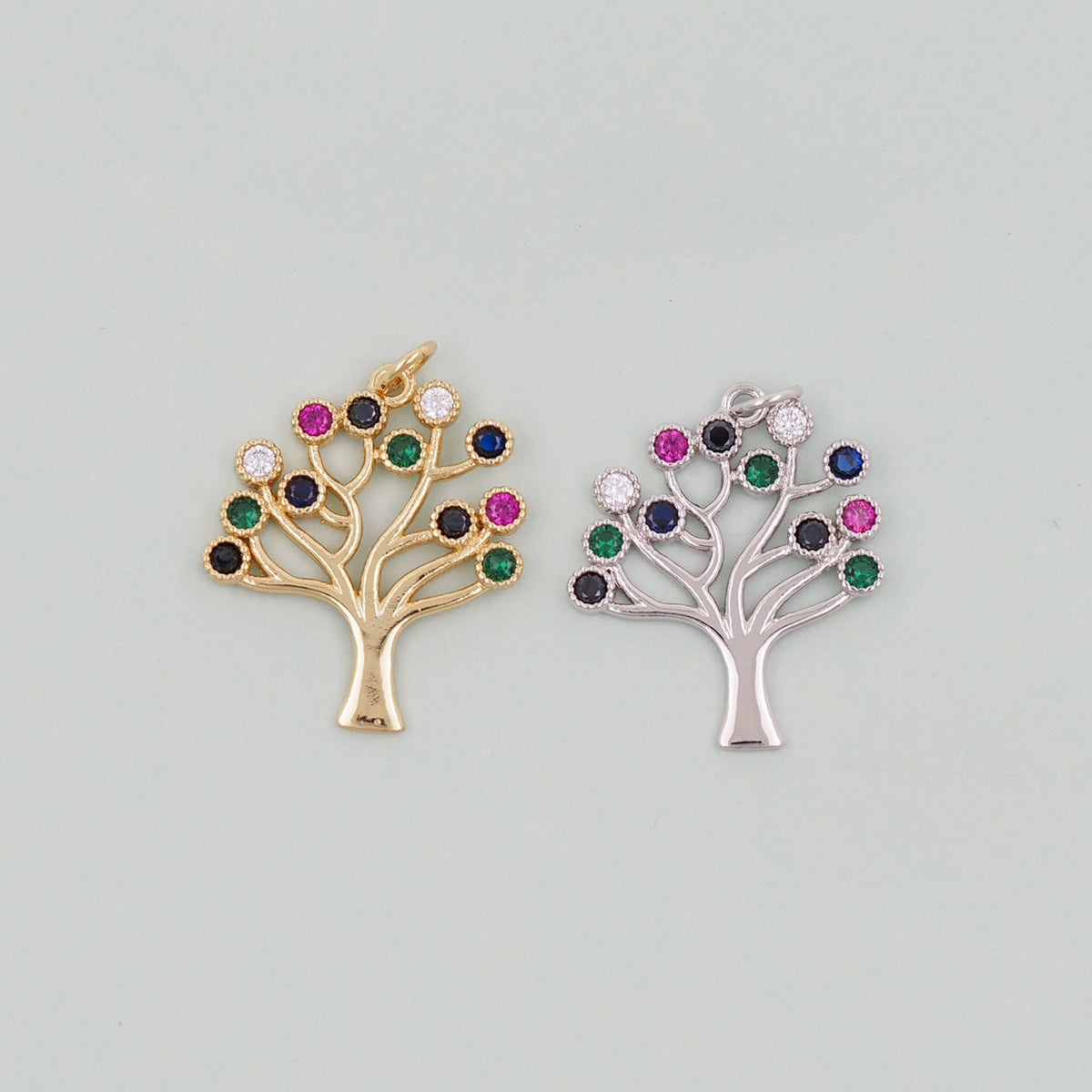 Gold tree of Life Charms,18K Gold Filled tree of Life Pendant,Silver tree of Life Charm Bracelet Necklace for DIY Jewelry Mak