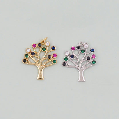 Gold tree of Life Charms,18K Gold Filled tree of Life Pendant,Silver tree of Life Charm Bracelet Necklace for DIY Jewelry Mak