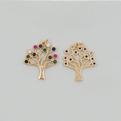 Gold tree of Life Charms,18K Gold Filled tree of Life Pendant,Silver tree of Life Charm Bracelet Necklace for DIY Jewelry Mak