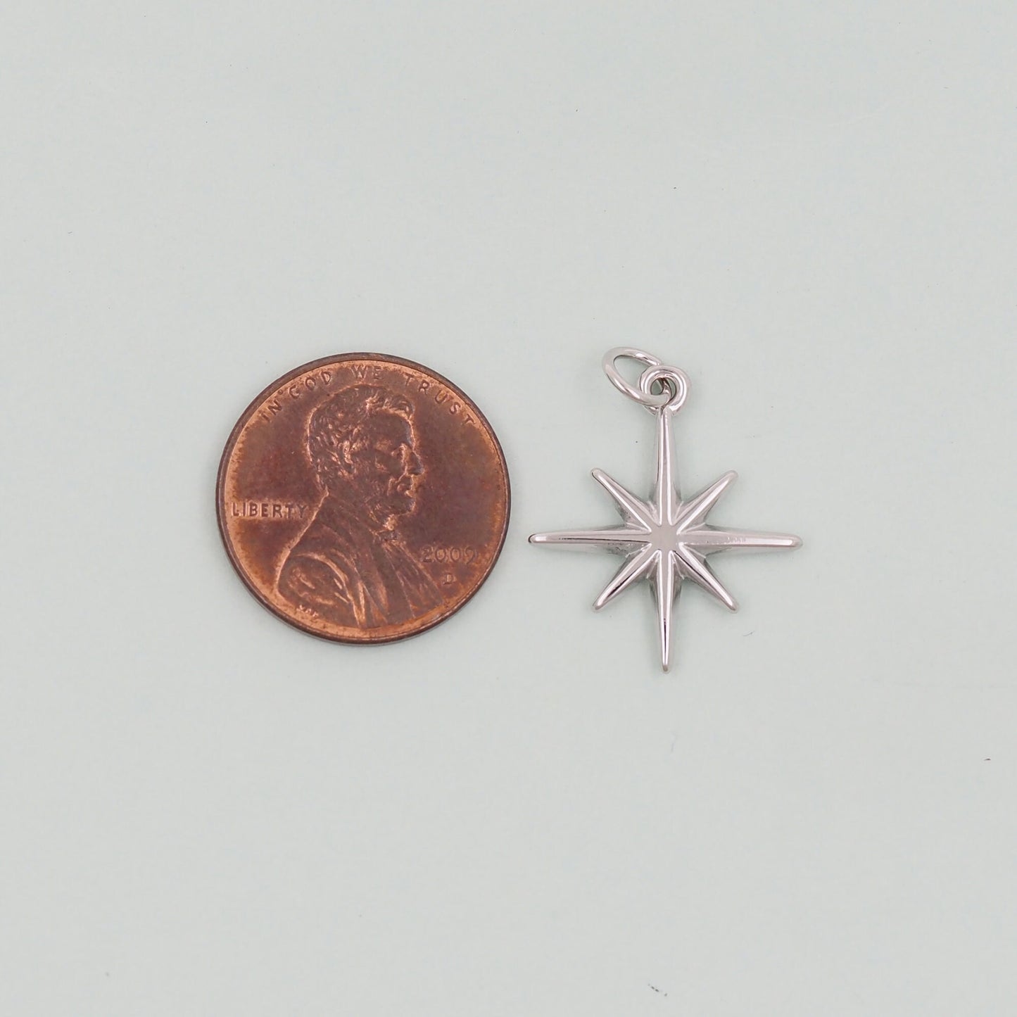 Gold Star Charms,18K Gold Filled Starburst Pendant,North Star Charm Bracelet Necklace for DIY Jewelry Making Supply