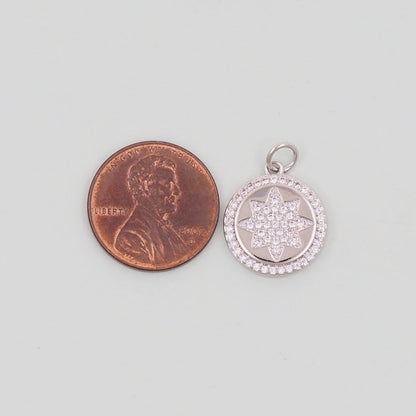 Gold Star Charms,18K Gold Filled Starburst Pendant,North Star Charm Bracelet Necklace for DIY Jewelry Making Supply