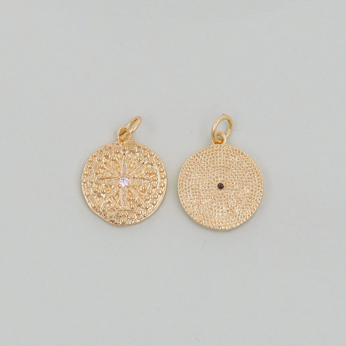 Gold Star Charms,18K Gold Filled Starburst Pendant,North Star Charm Bracelet Necklace for DIY Jewelry Making Supply