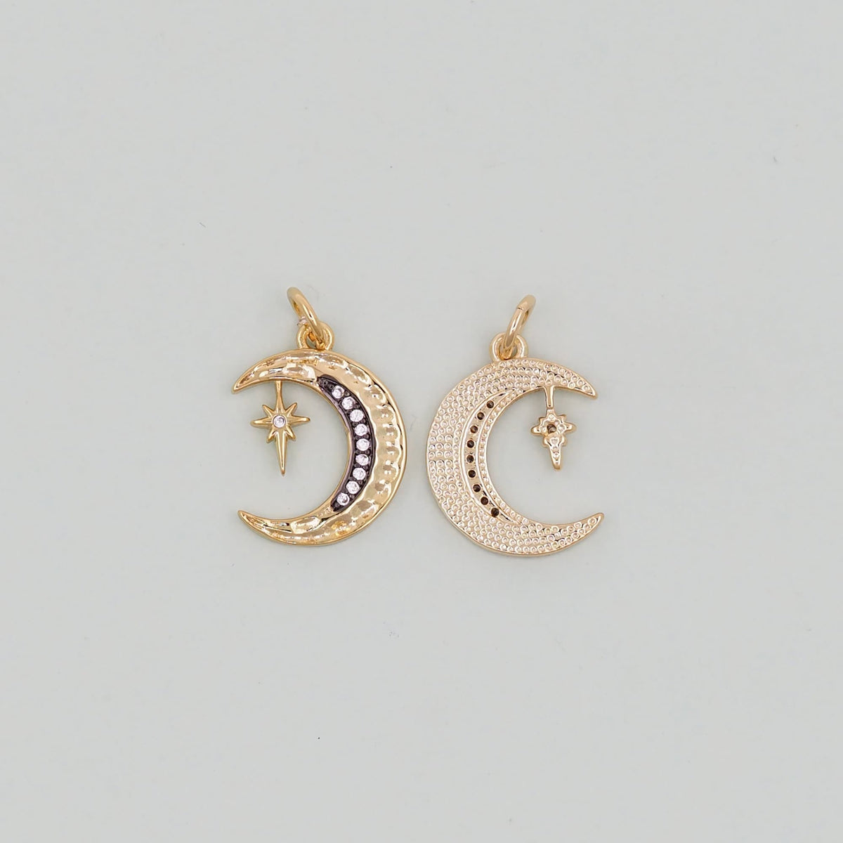 18K Gold Filled Cubic Zirconia Star Charm Pendant for Jewelry Making