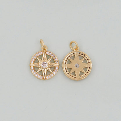 18K Gold Filled Star Charm Pendant for Jewelry Making
