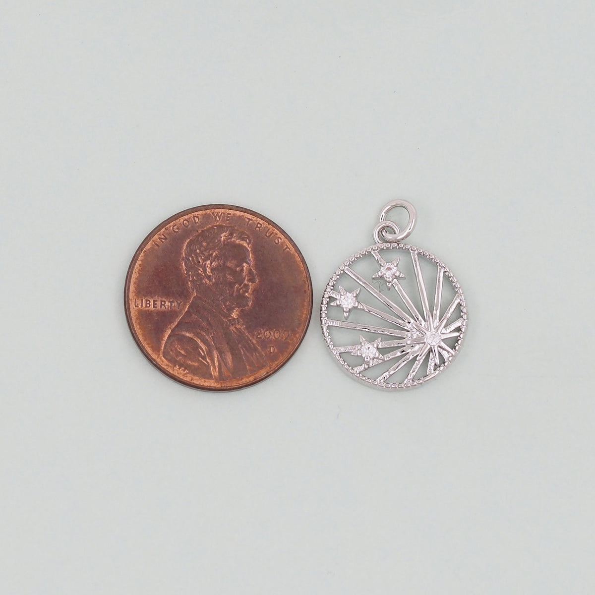 18K Gold Filled Sun Charm Pendant for Jewelry Making
