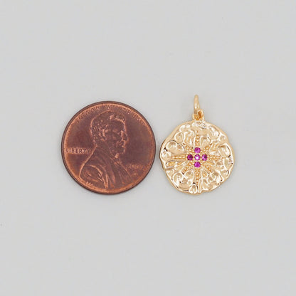Gold Star Charms,18K Gold Filled Sun Pendant,Celestial Charm Bracelet Necklace for DIY Jewelry Making Supply