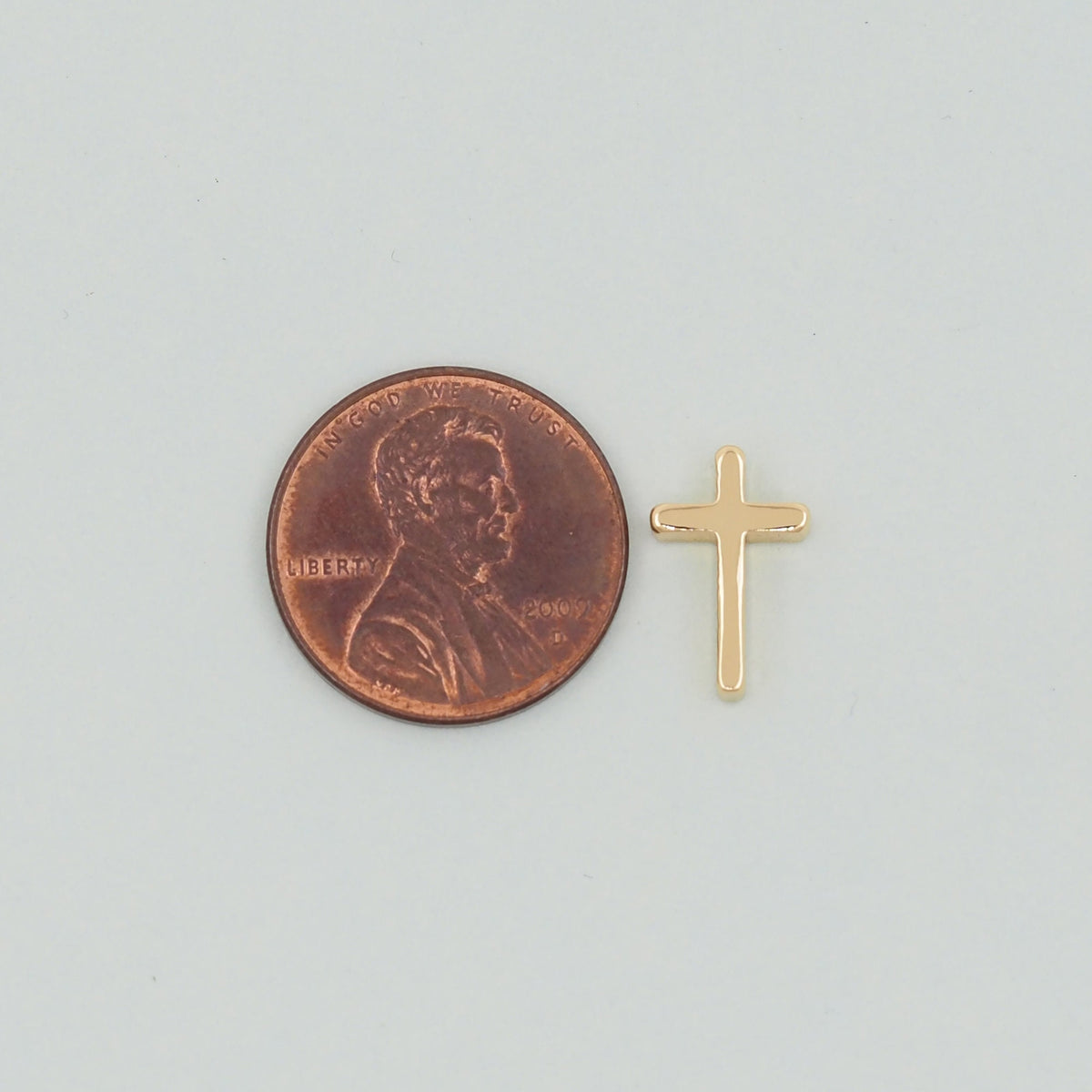 Gold Cross Charms,18K Gold Filled Cross Pendant,Silver Religious Charm Bracelet Necklace for DIY Jewelry Making Supply