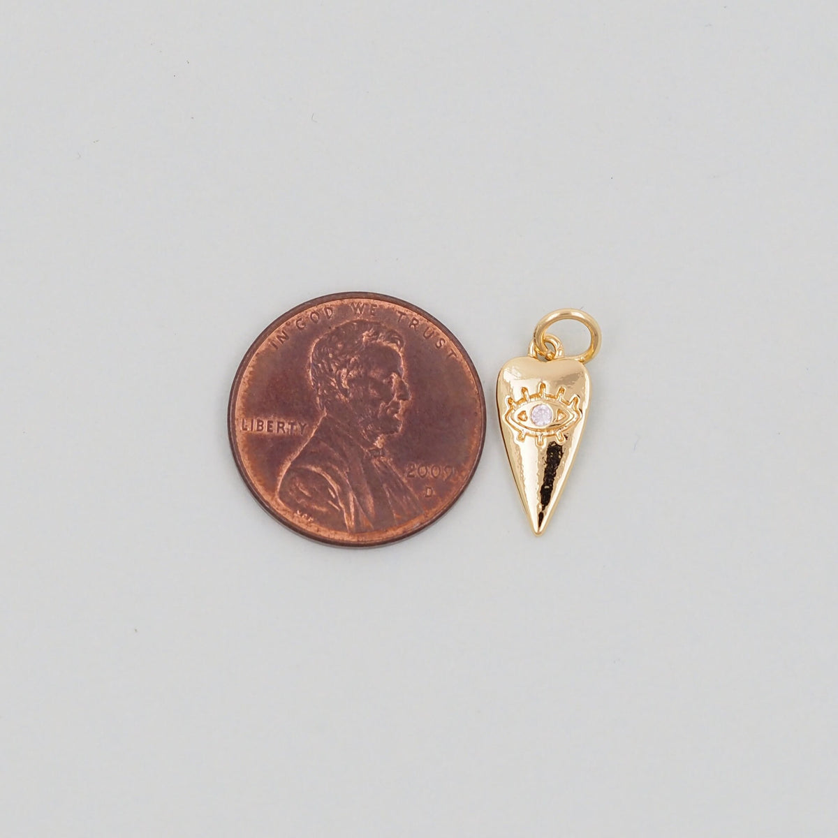 18K Gold Filled Heart Charm Pendant for Jewelry Making