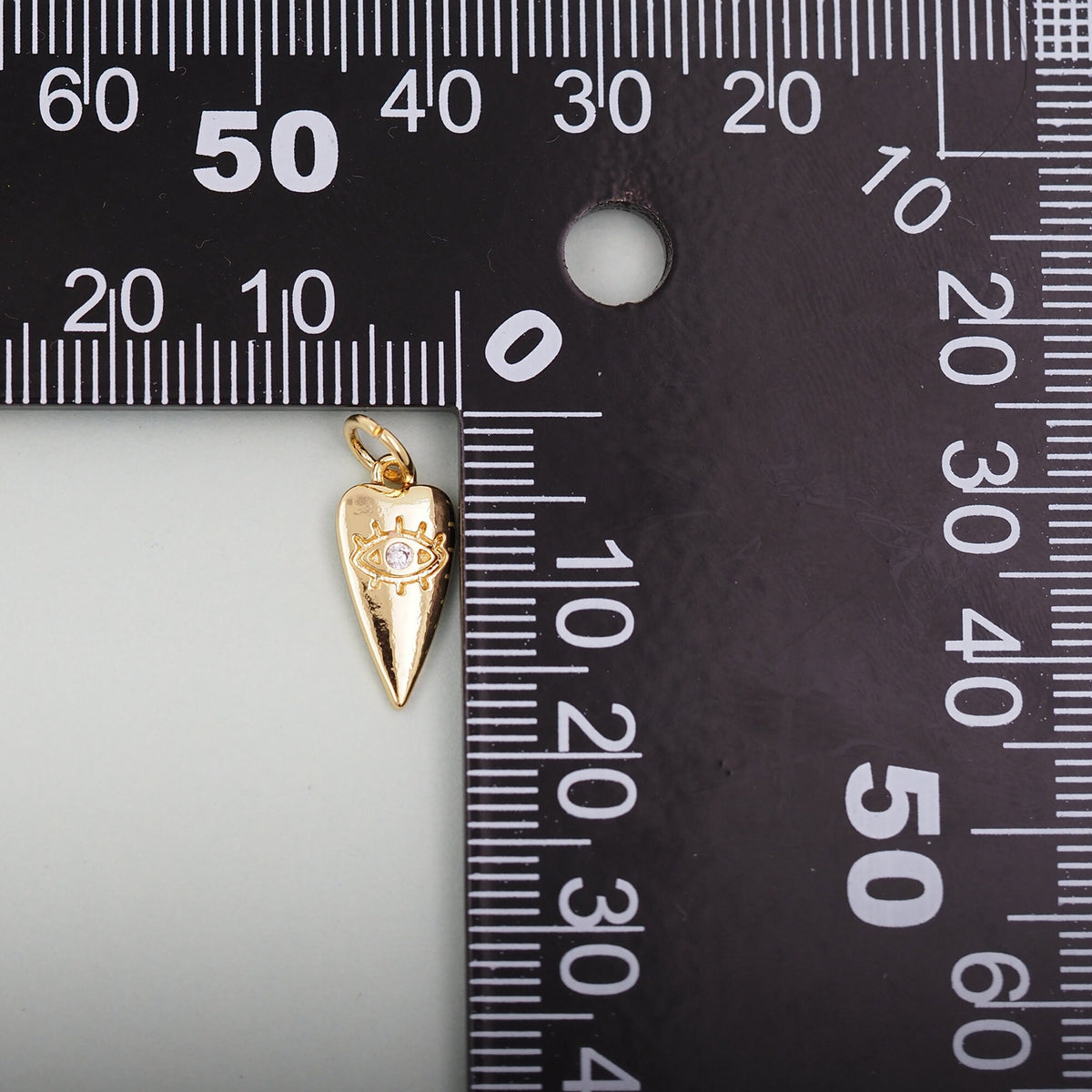 18K Gold Filled Heart Charm Pendant for Jewelry Making
