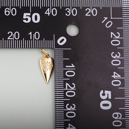 18K Gold Filled Heart Charm Pendant for Jewelry Making