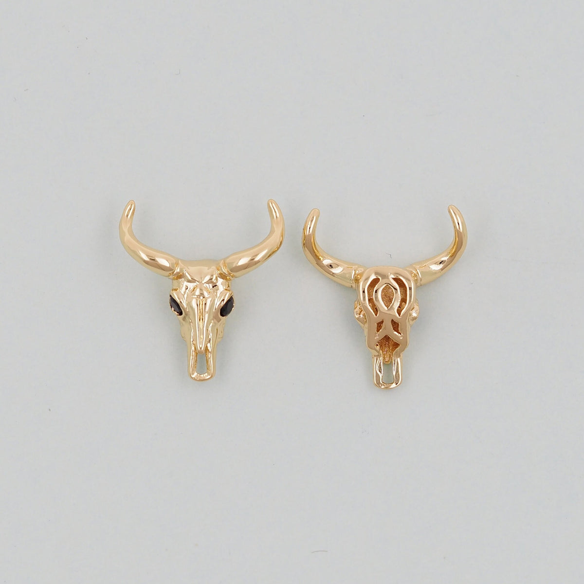 Gold Bull Head Charms,18K Gold Filled bull head Pendant,Silver bull head Charm Bracelet Necklace for DIY Jewelry Making Suppl