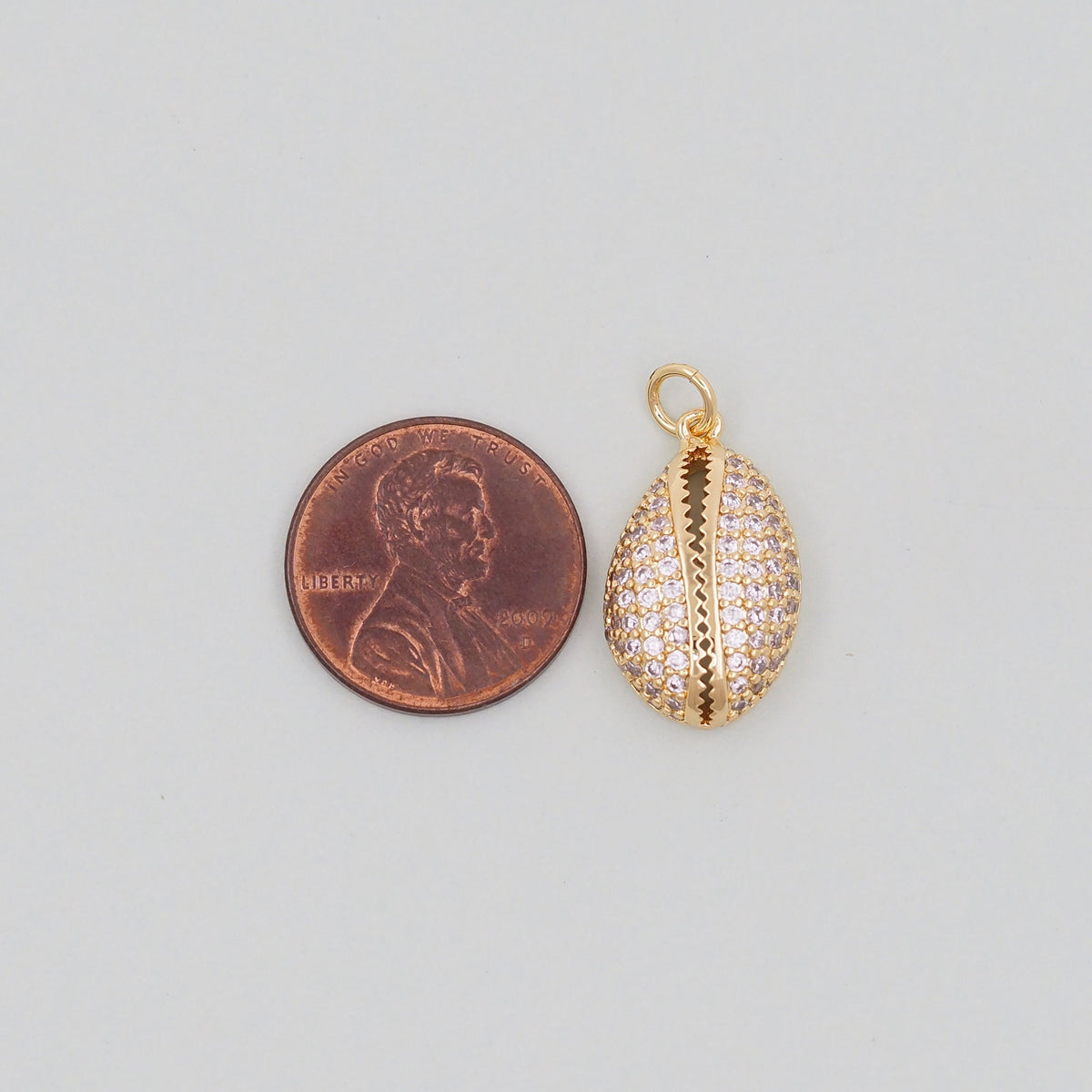 18K Gold Filled Shell Charm Pendant for Jewelry Making