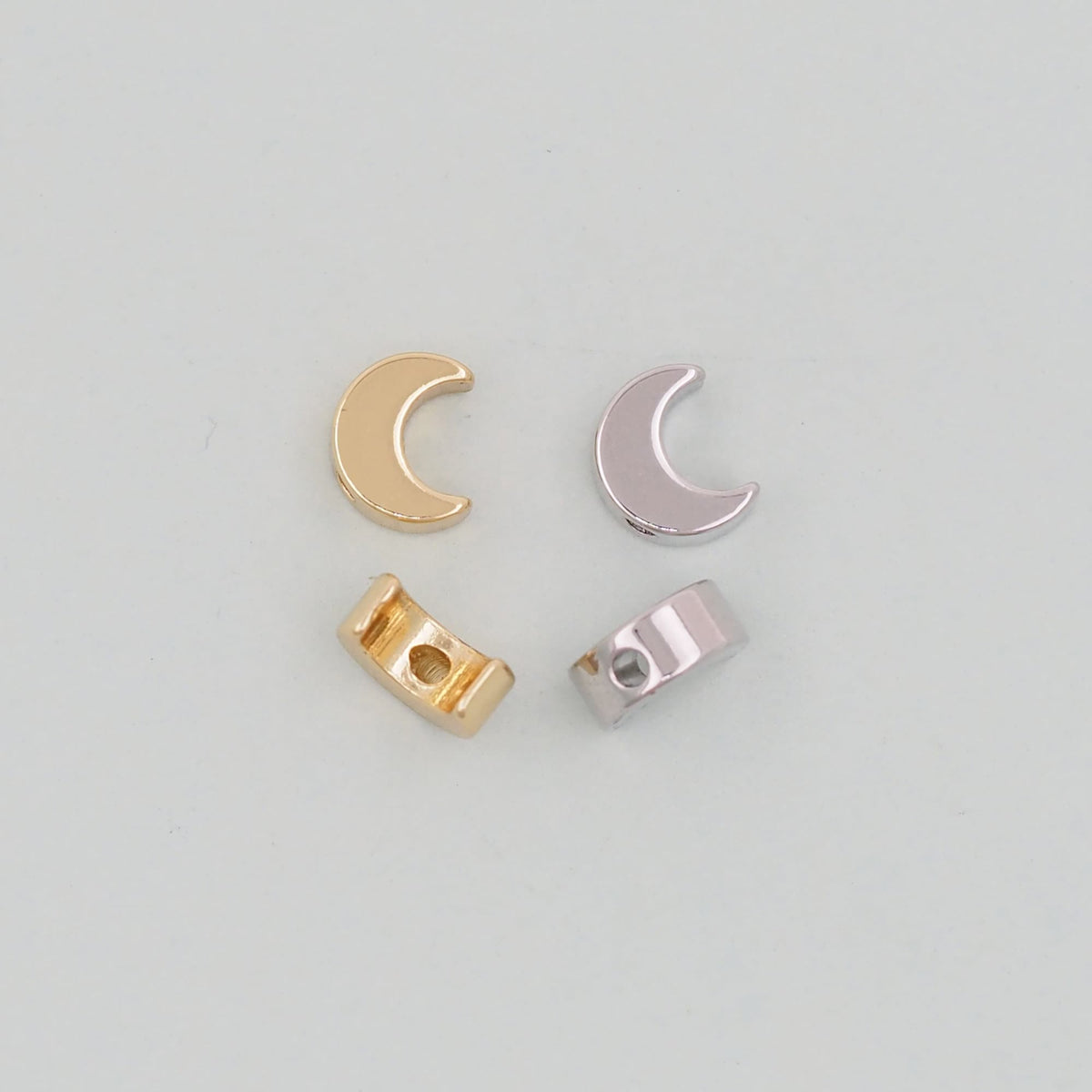18K Gold Filled Moon Jewelry Beads 2 mm for Jewelry Making
