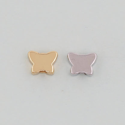 Gold Butterfly Beads Charms,18K Gold Filled Butterfly Bracelet Necklace for DIY Jewelry Making Supply hole 2mm