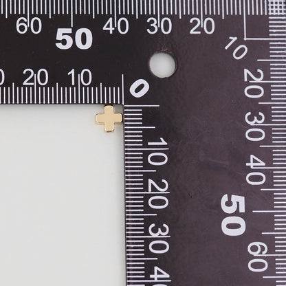 18K Gold Filled Cross Jewelry Beads 2 mm for Jewelry Making