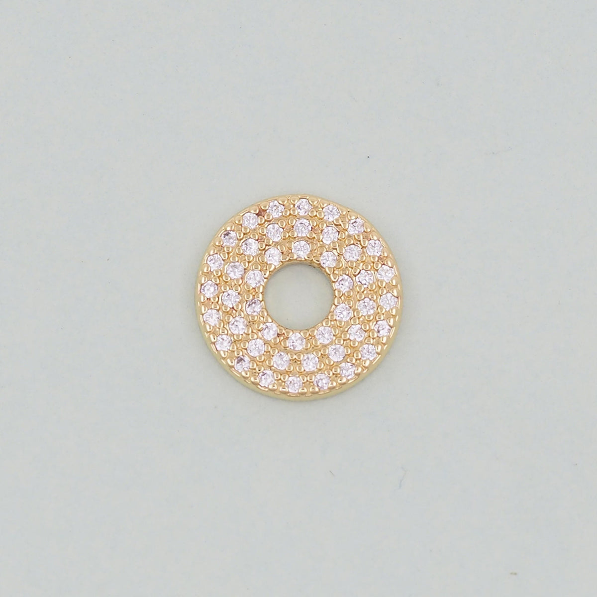 Gold Round Charms,18K Gold Filled Round Pendant,Silver geometry Charm Bracelet Necklace for DIY Jewelry Making Supply