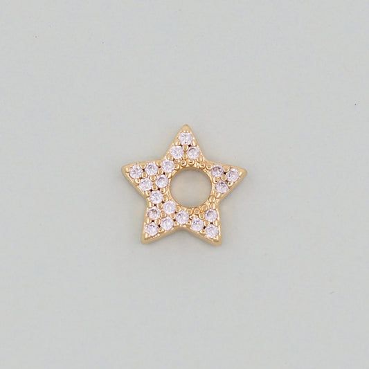 Gold Star Charms,18K Gold Filled Star Bracelet Necklace for DIY Jewelry Making Supply