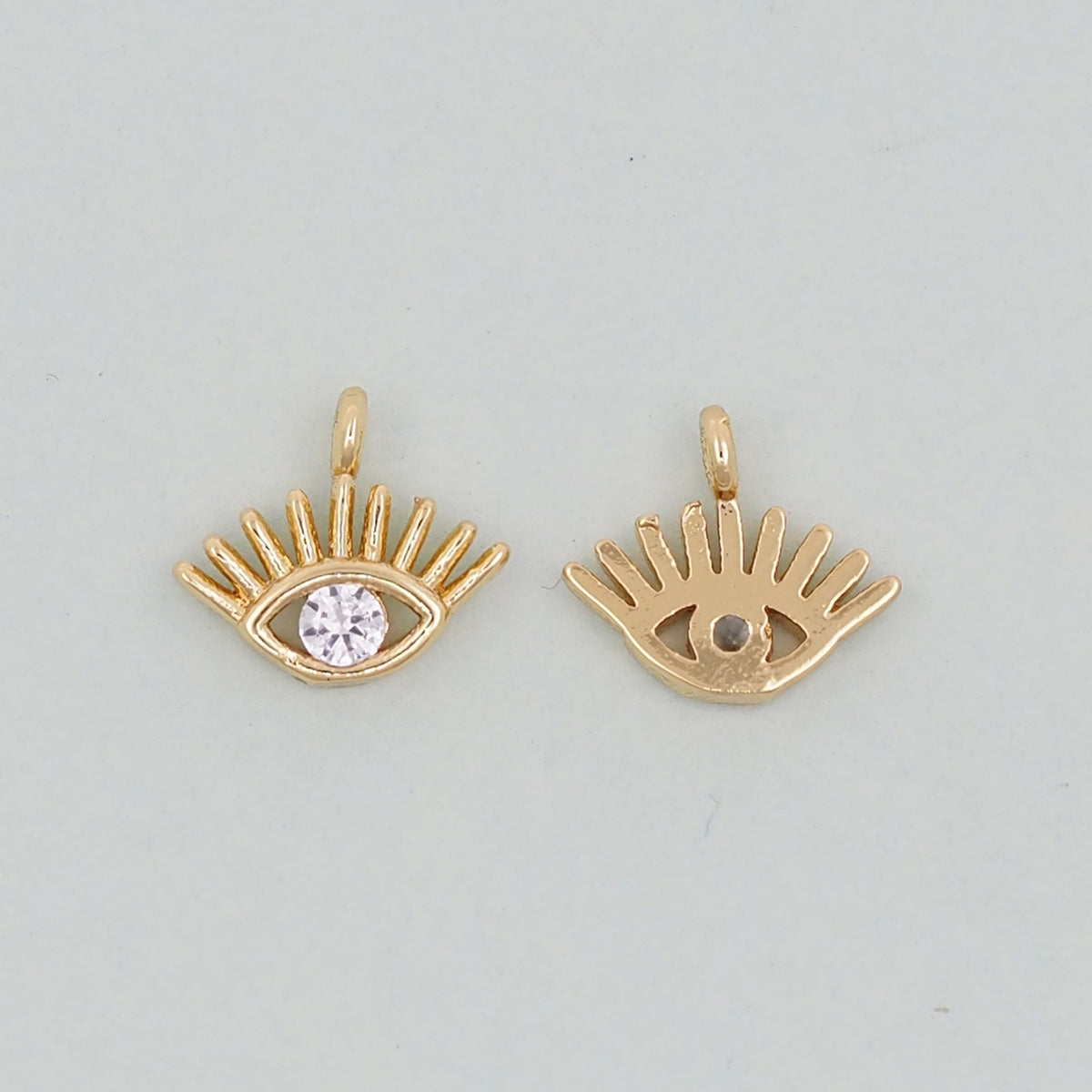Gold Evil Eye Charms,18K Gold Filled Evil Eye Pendant,Evil Eye Charm Bracelet Necklace for DIY Jewelry Making Supply