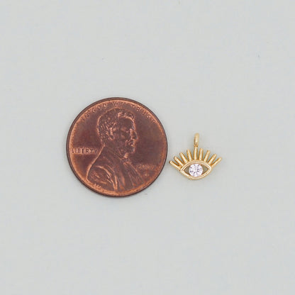 Gold Evil Eye Charms,18K Gold Filled Evil Eye Pendant,Evil Eye Charm Bracelet Necklace for DIY Jewelry Making Supply
