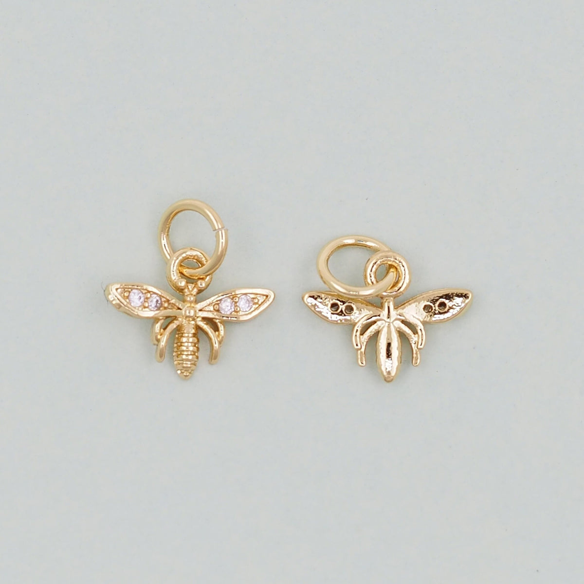 18K Gold Filled Bee Charm Pendant for Jewelry Making