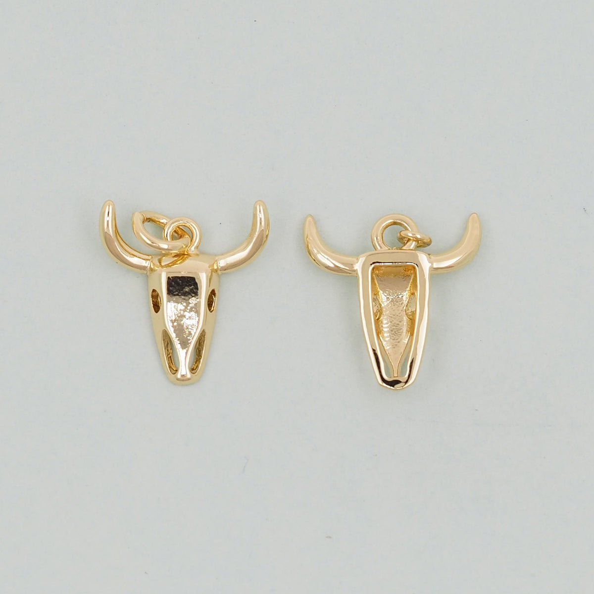 Gold Bull Head Charms,18K Gold Filled bull head Pendant,Silver bull head Charm Bracelet Necklace for DIY Jewelry Making Suppl