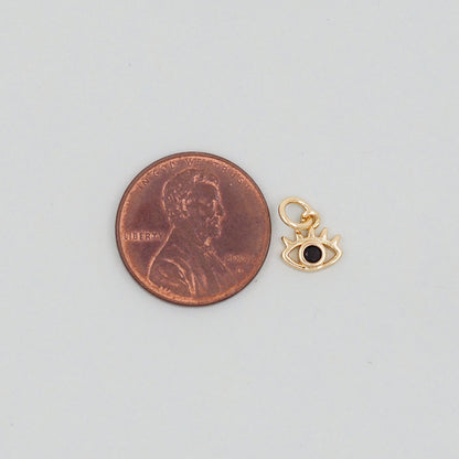 Gold Evil Eye Charms,18K Gold Filled Evil Eye Pendant,Evil Eye Charm Bracelet Necklace for DIY Jewelry Making Supply