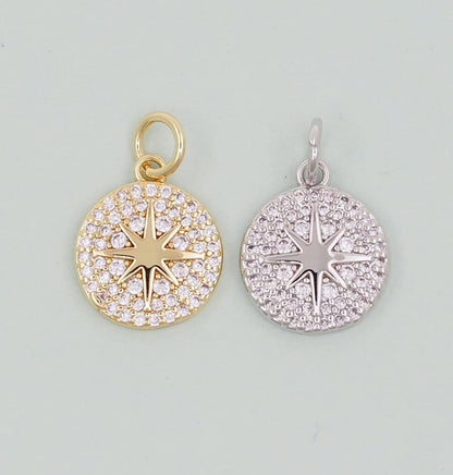 18K Gold Filled Star Charm Pendant for Jewelry Making