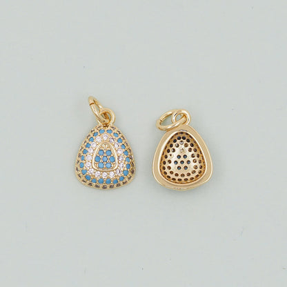 18K Gold Filled Hand CZ Charm Pendant for Jewelry Making