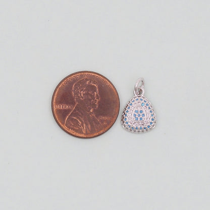 18K Gold Filled Hand CZ Charm Pendant for Jewelry Making