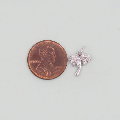 Gold Palm Tree Charms,18K Gold Filled Palm tree Pendant,Silver coconut tree Charm Bracelet Necklace for DIY Jewelry Making Su