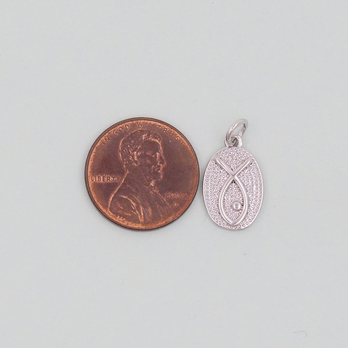 Gold Oval Charms,18K Gold Filled Oval Pendant,Silver Fish Symbol Charm Bracelet Necklace for DIY Jewelry Making Supply