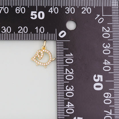 Gold Pig Charms,18K Gold Filled Pig Pendant,Silver Pig  Charm Bracelet Necklace for DIY Jewelry Making Supply