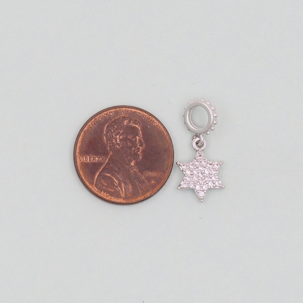 Gold David Star Charms,18K Gold Filled CZ Micro Pave Star Pendant,Silver Star Charm Bracelet Necklace for DIY Jewelry Making 