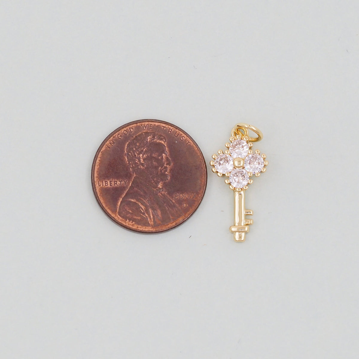 Gold Key Charms,18K Gold Filled Key Pendant,Key Charm Bracelet Necklace for DIY Jewelry Making Supply