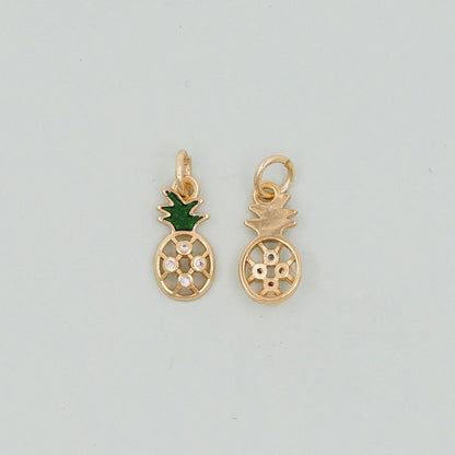 18K Gold Filled Apple Charm Pendant for Jewelry Making