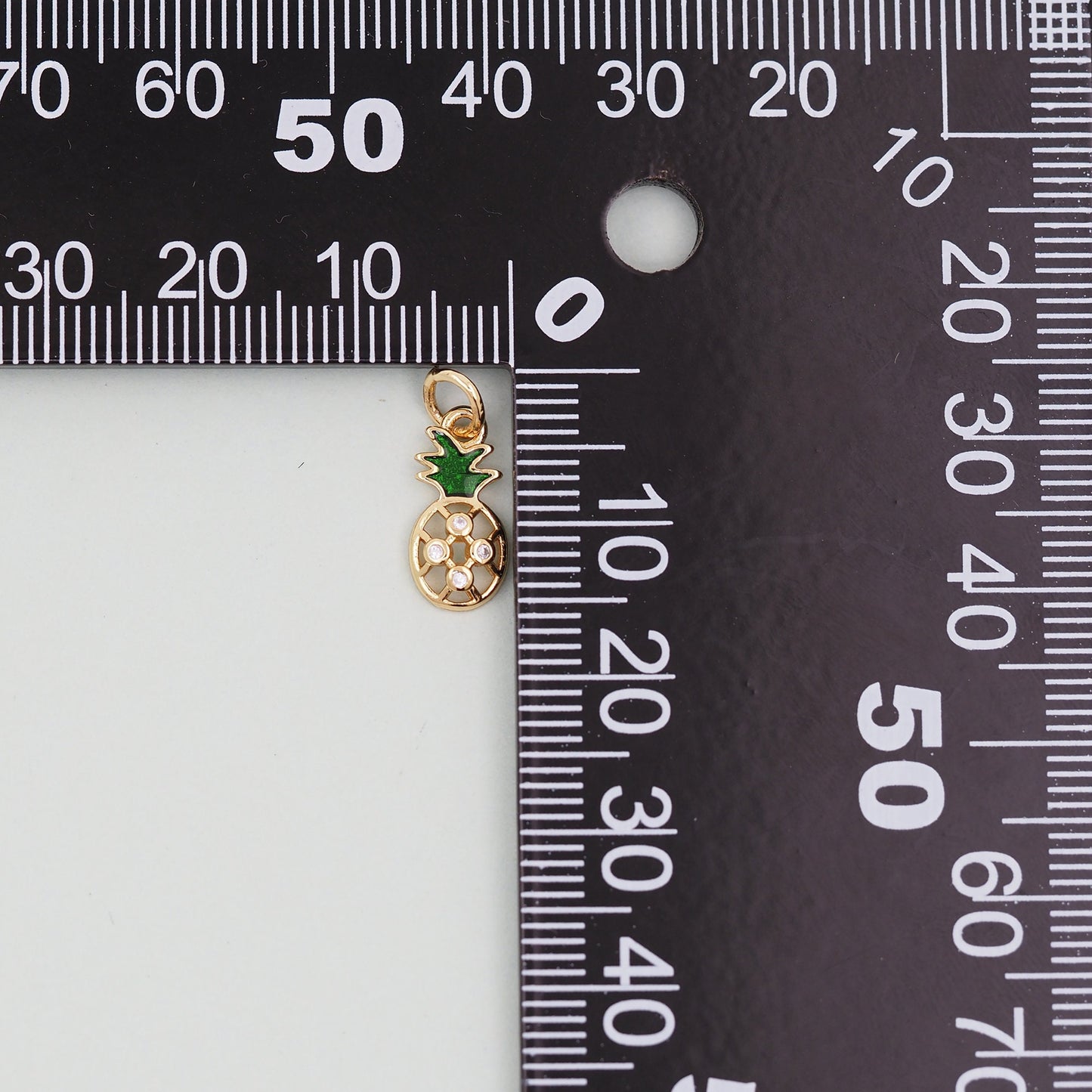 Gold Pineapple Charms,18K Gold Filled Summer Pineapple Pendant,Fruit Charm Bracelet Necklace for DIY Jewelry Making Supply