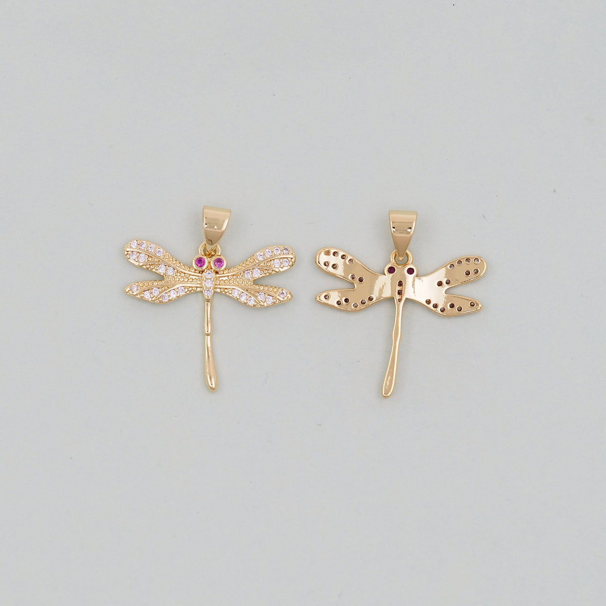 Gold Dragonfly Charms,18K Gold Filled Dragonfly Pendant,Silver Dragonfly Charm Bracelet Necklace for DIY Jewelry Making Suppl