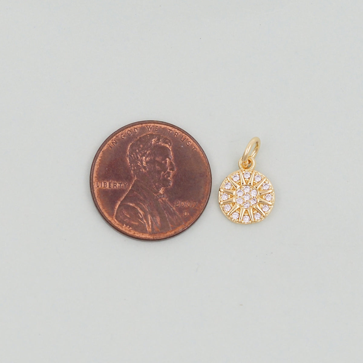 Gold Sun Charms,18K Gold Filled Sun Pendant,celestial  Charm Bracelet Necklace for DIY Jewelry Making Supply