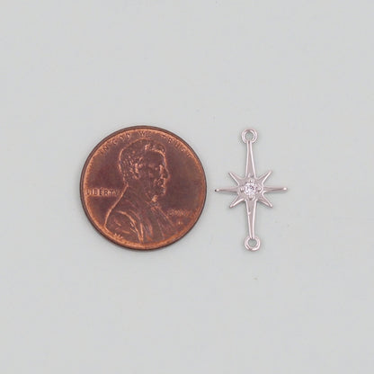 Gold Star Charms,18K Gold Filled Starburst Pendant,North Star Charm Bracelet Necklace for DIY Jewelry Making Supply