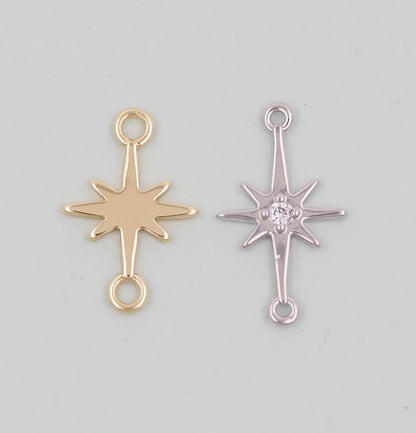 18K Gold Filled Star Charm Pendant for Jewelry Making