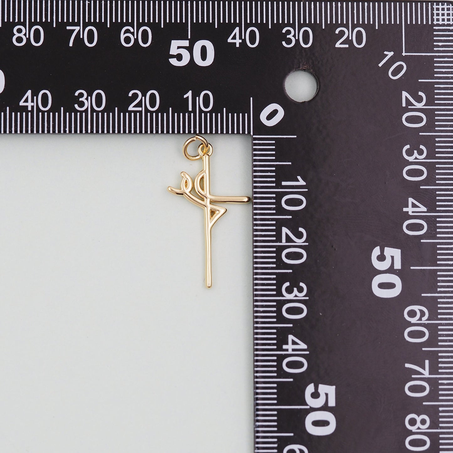 Gold geometry Charms,18K Gold Filled CZ geometry Pendant,geometry cross Charm Bracelet Necklace for DIY Jewelry Making Supply